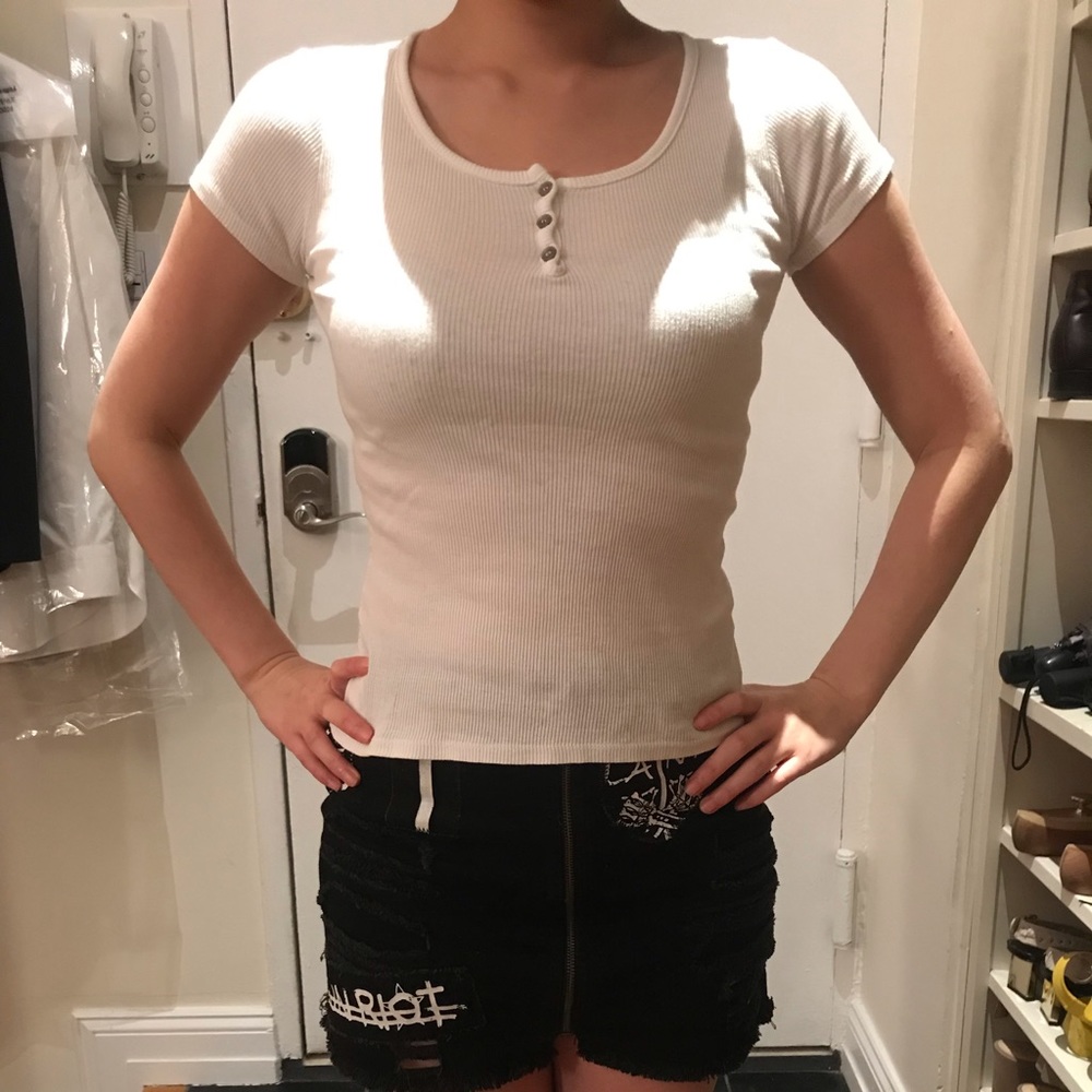 White shirt with buttons